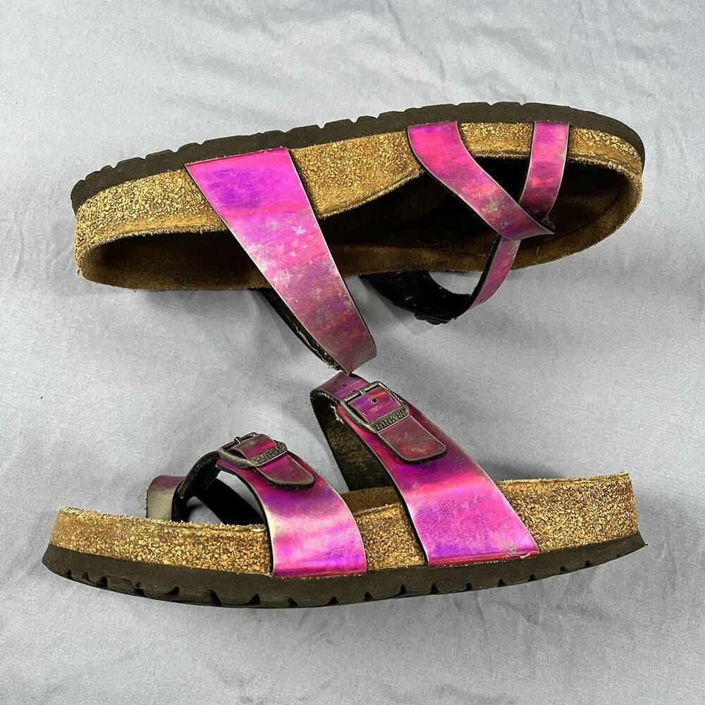Birkenstock Mayari Magenta Toe Loop Women’s Size 6.5 Purple Sandals